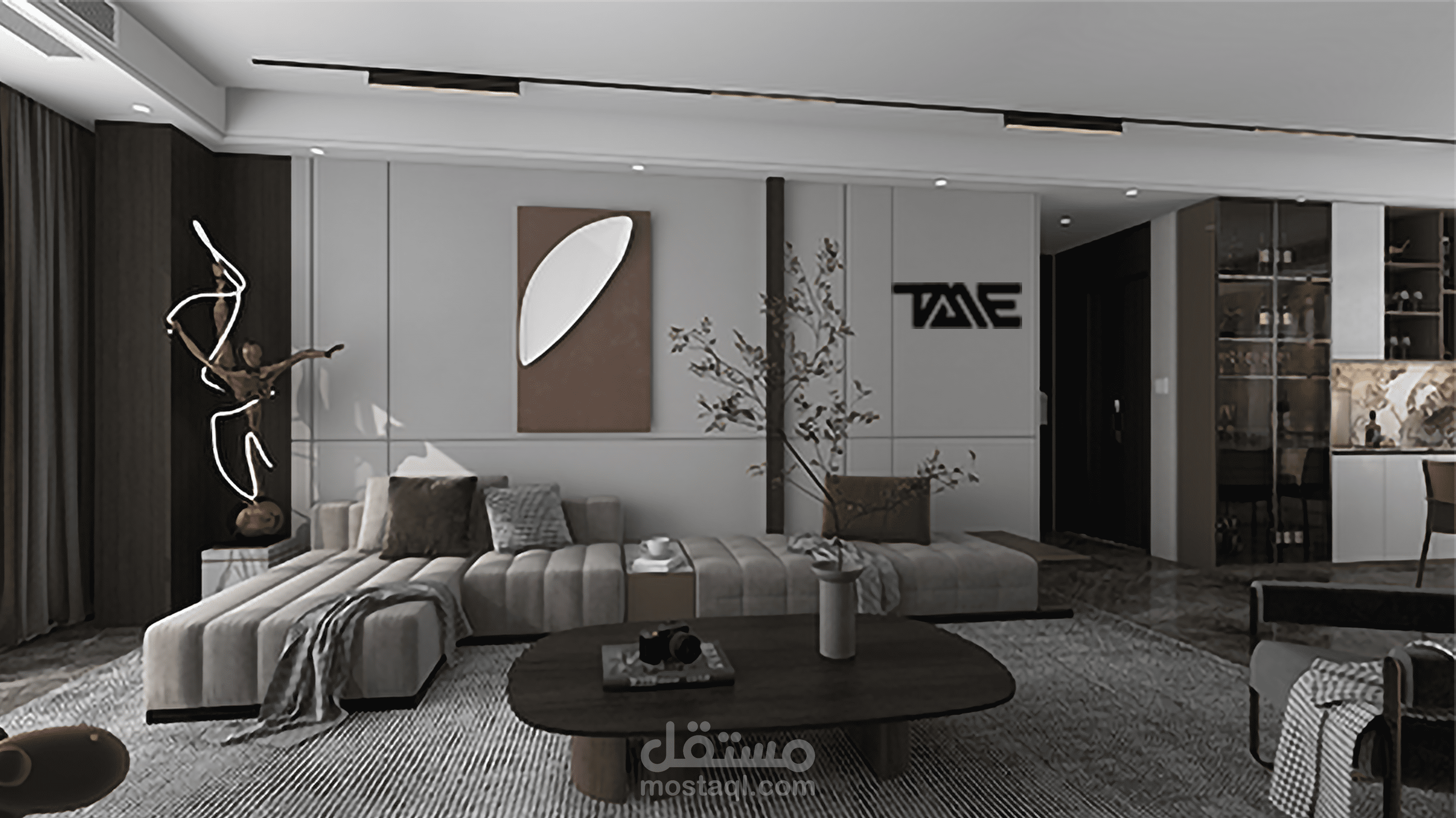 تصميم داخلي - غرفة استقبال