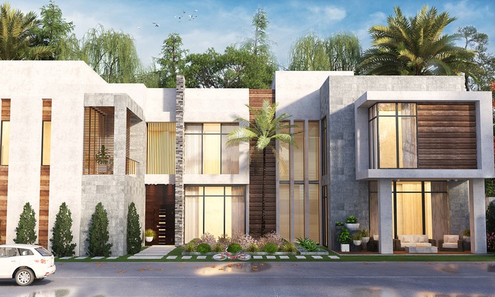 Elevation modern  واجهه خارجية حائل السعودية