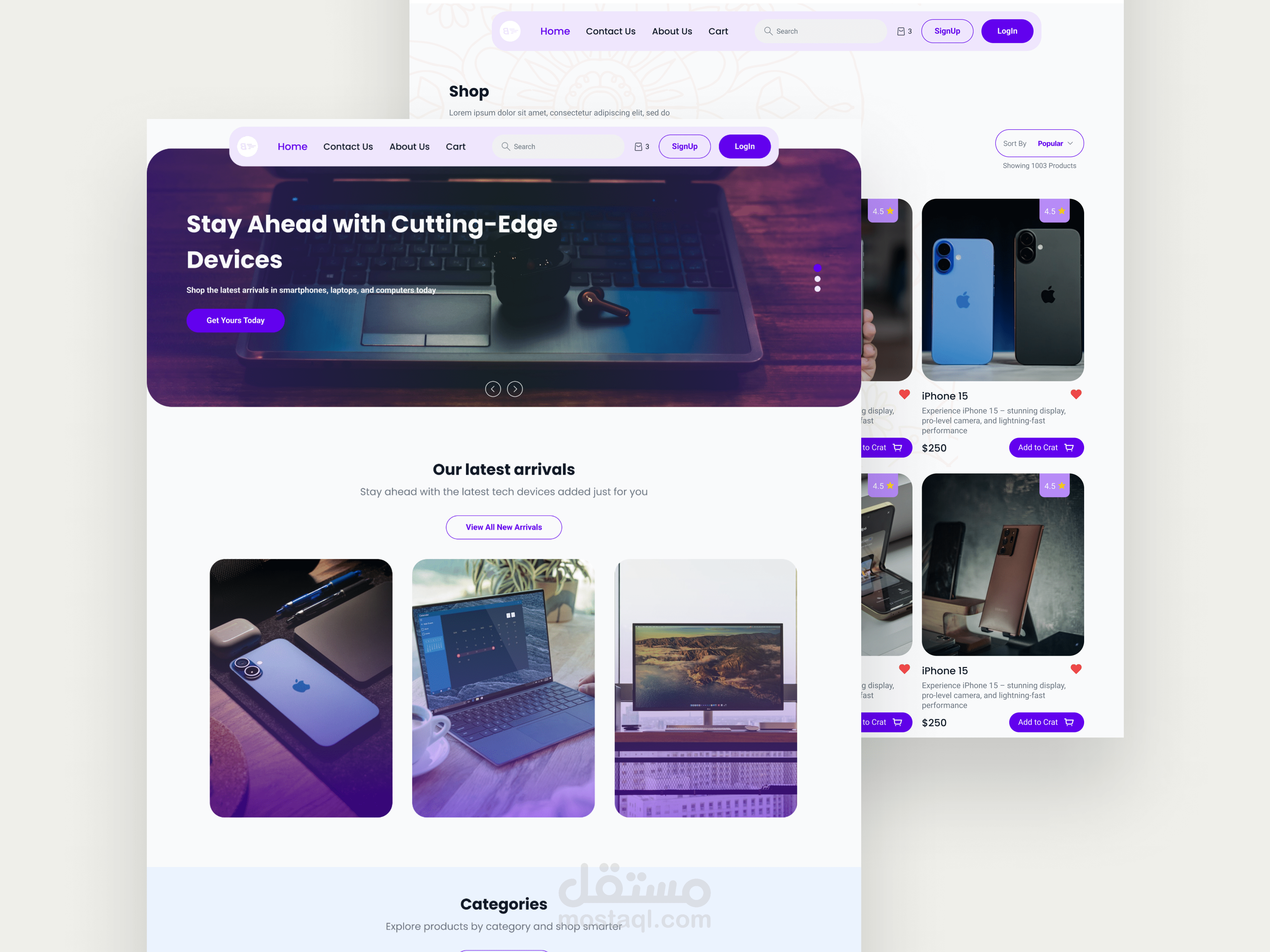 UI/UX Design – E-Commerce Redesign Project