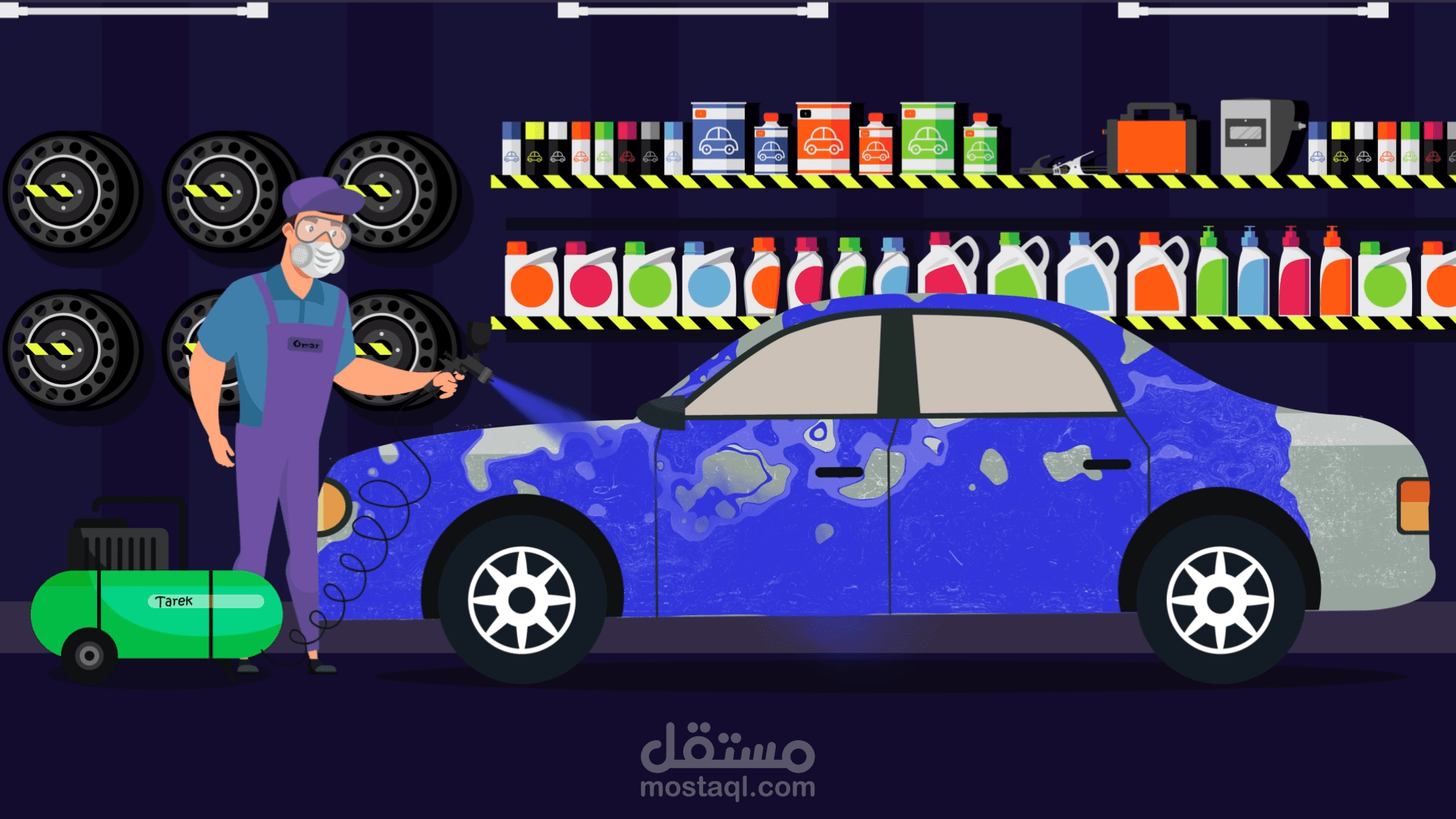 Car Painting - Motion Graphics