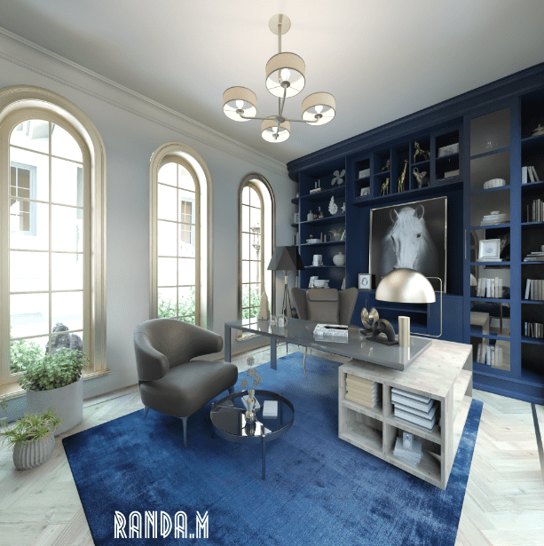 Modern navy office - interior design