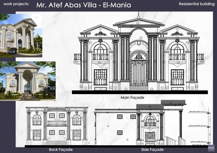 Classic Residential Building -  working drawing