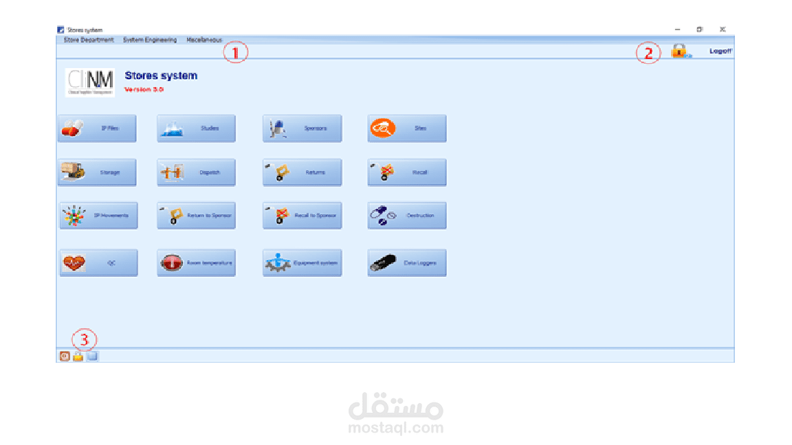 Clin-M warehouses processes | مستقل