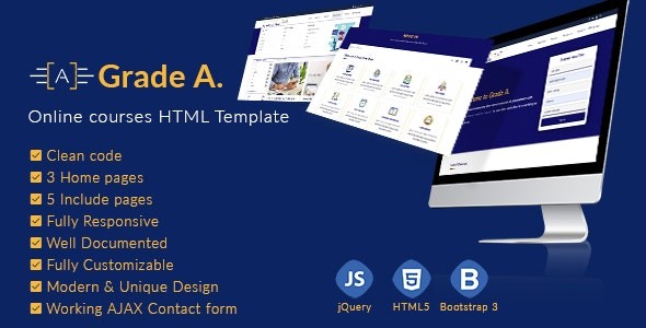 Grade-A HTML Education Template