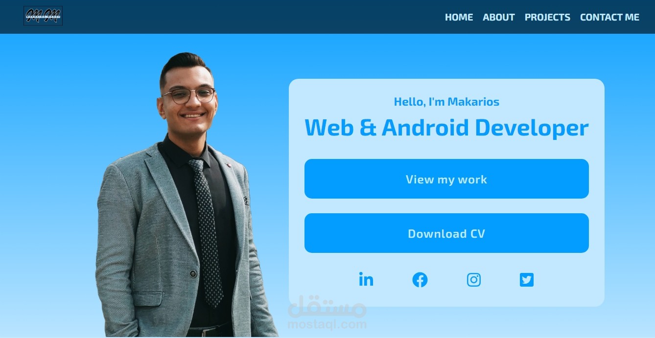 موقع بورتفوليو شخصى(makarios.work)