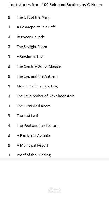 translat short stories from 100 Selected Stories