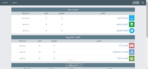 تصميم و برمجة منتديات عربية - الآفاق