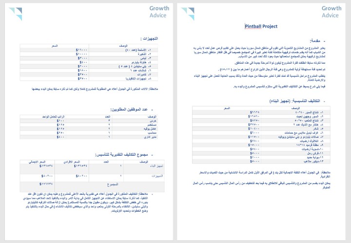 دراسة مشروع