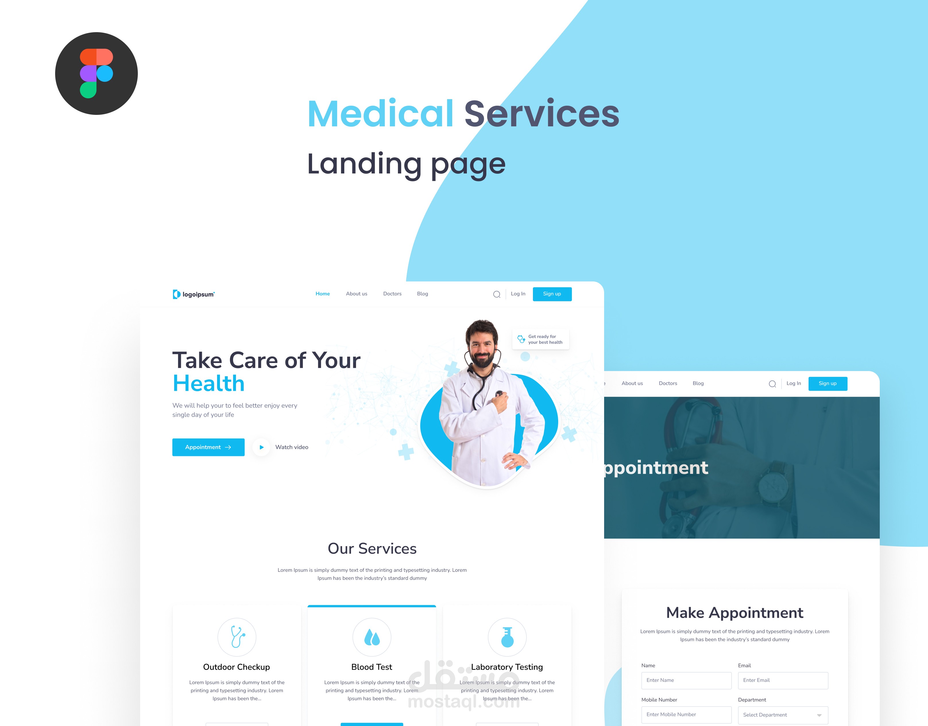 Medical Services Landing page