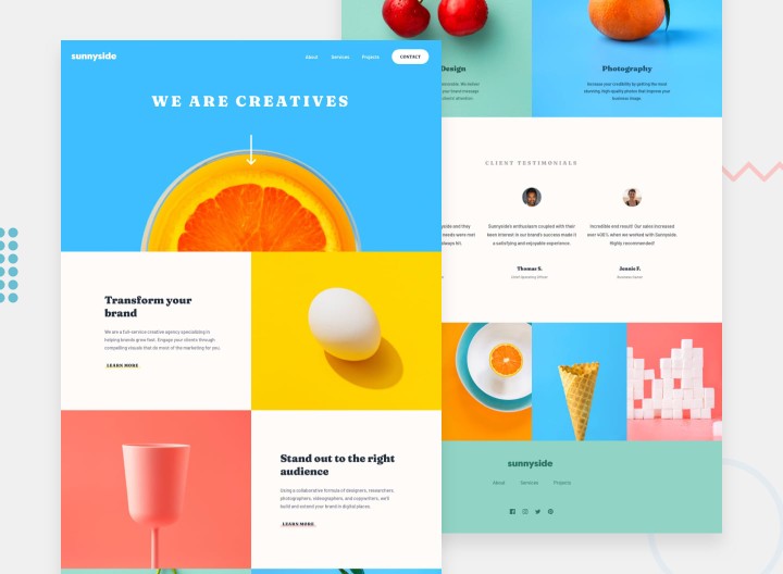 Sunny Side Landing Page
