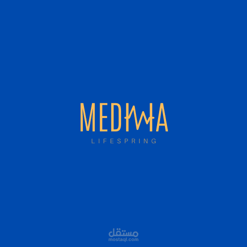 شعار أنيق لعلامة "MEDIVIA" الطبية بنبض الحياة