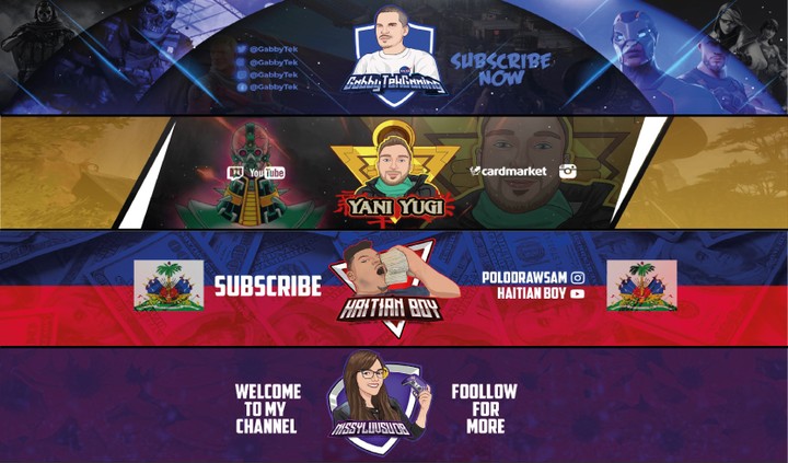 Youtube & Gaming Banners
