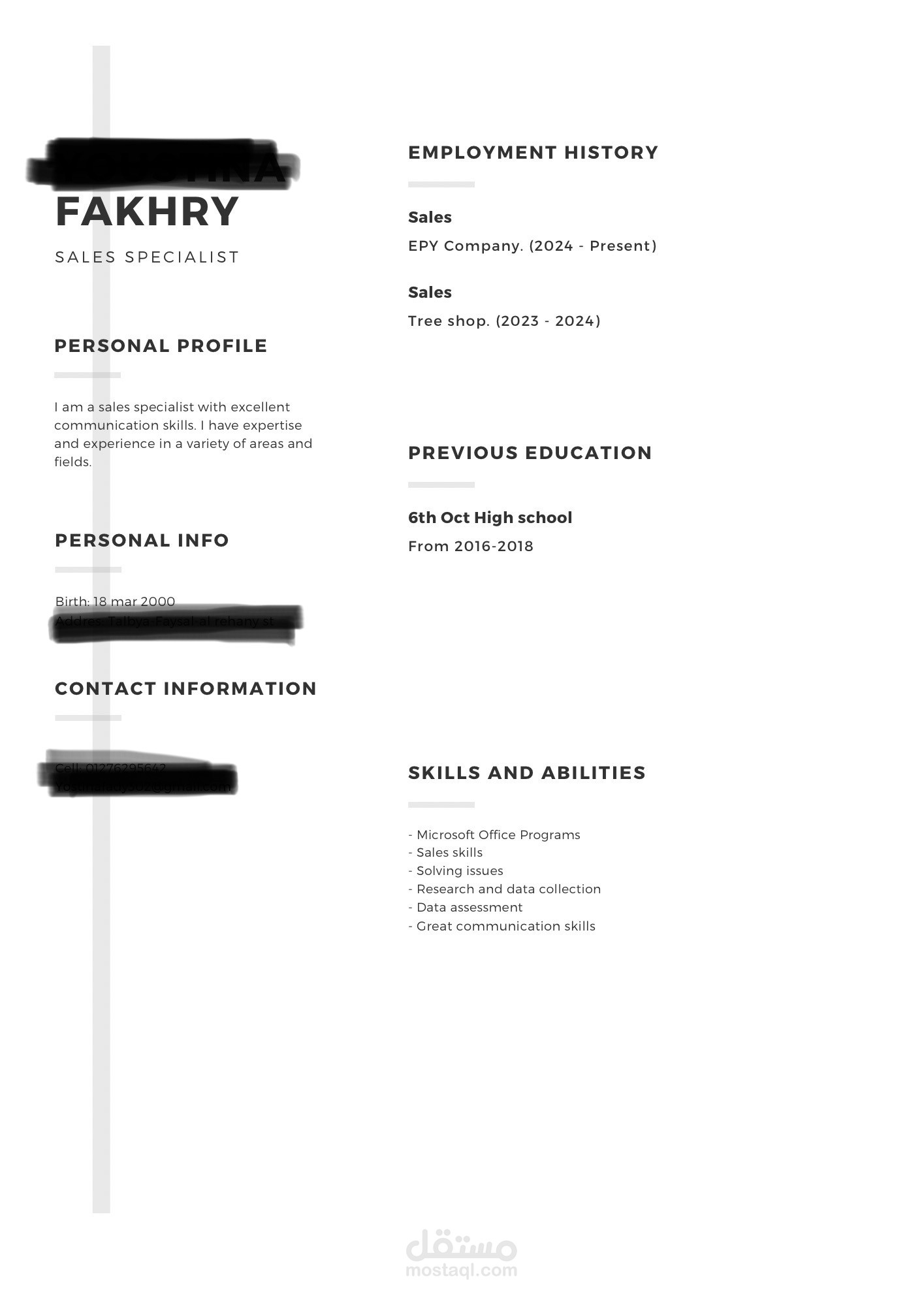 Formal CV