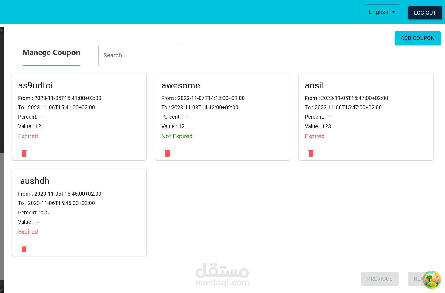 Rimi Dashboard