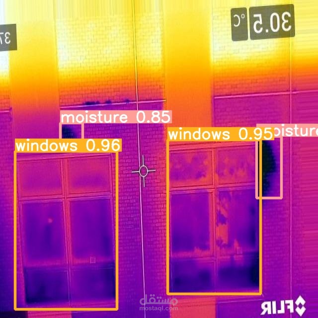 التعلم العميق "object detection" للكشف عن رطوبة المبنى بالتصوير الحراري