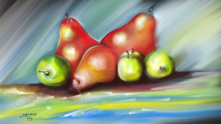 رسم لفاكهة عبر الفوتوشوب