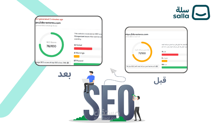 تحسين SEO متجر على منصة سلة للمستحظرات التجميل في المملكة  نتائج في مدة قصيرة