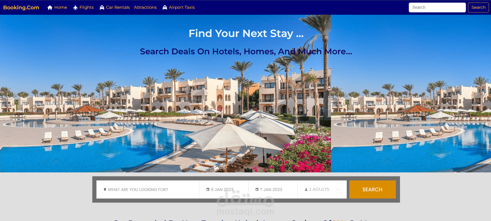 Bootstrap Booking Website