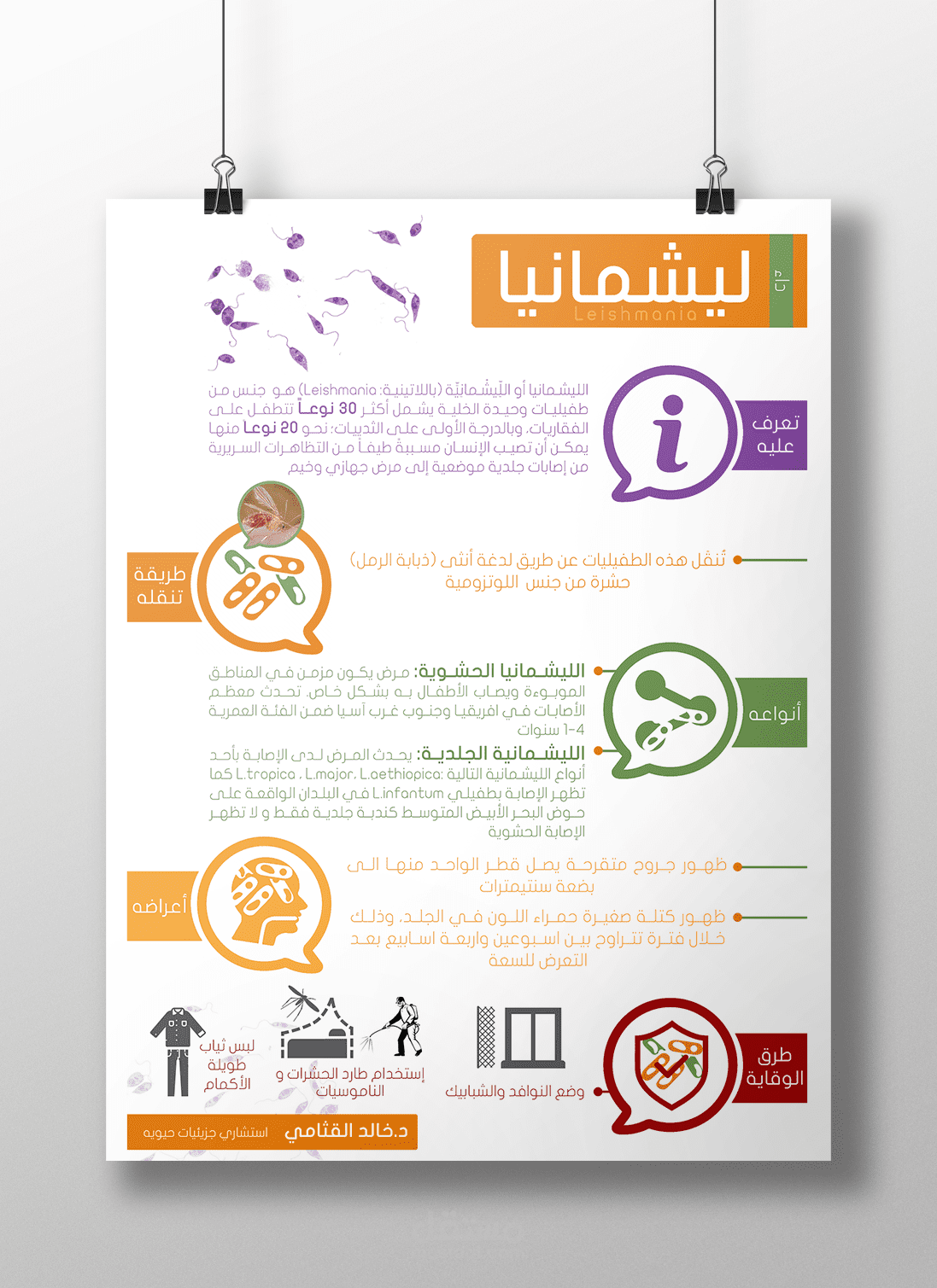 انفوجرافيك خاص بداء الليشمانيا