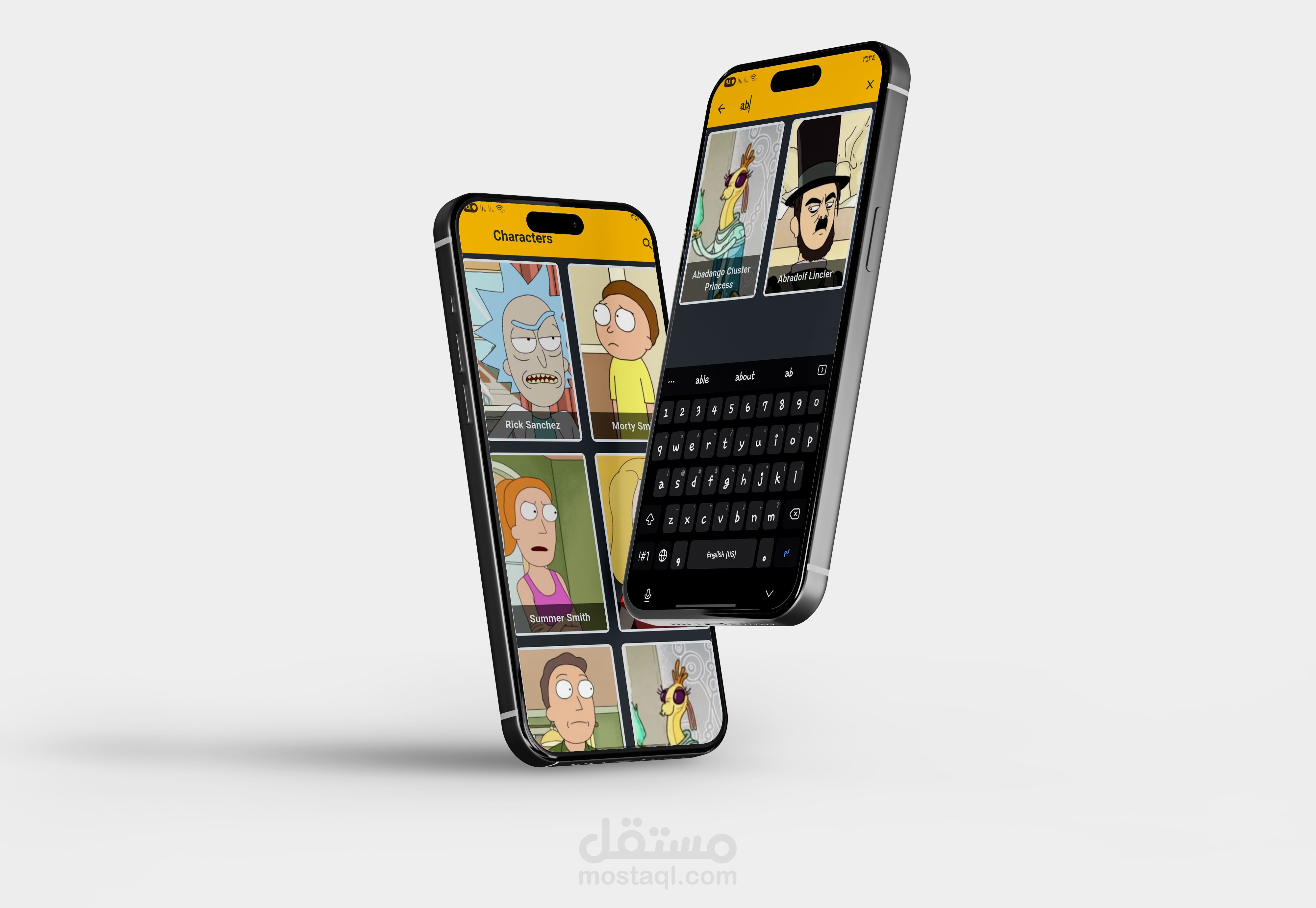 تطبيق شخصيات Rick and Morty