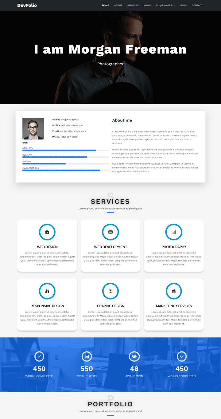 DevFolio-bootstrap