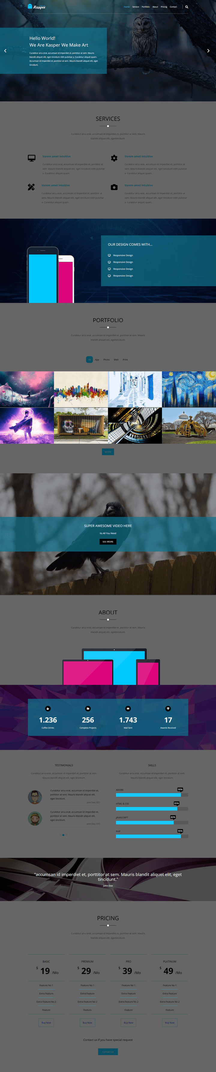 Kasper responsive website