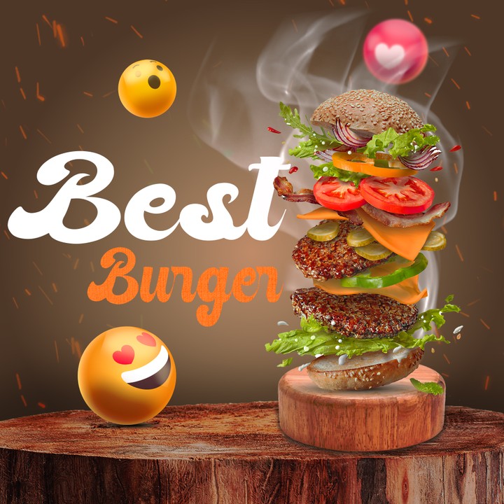 تصميم سوشيال ميديا باسم best burger