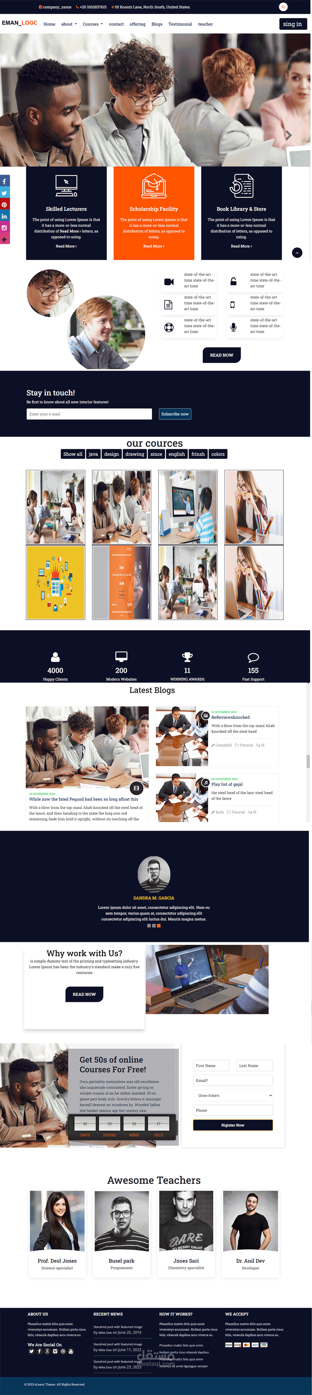 E Learning Web Design