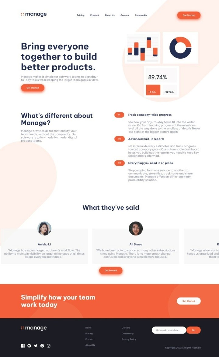 landing page