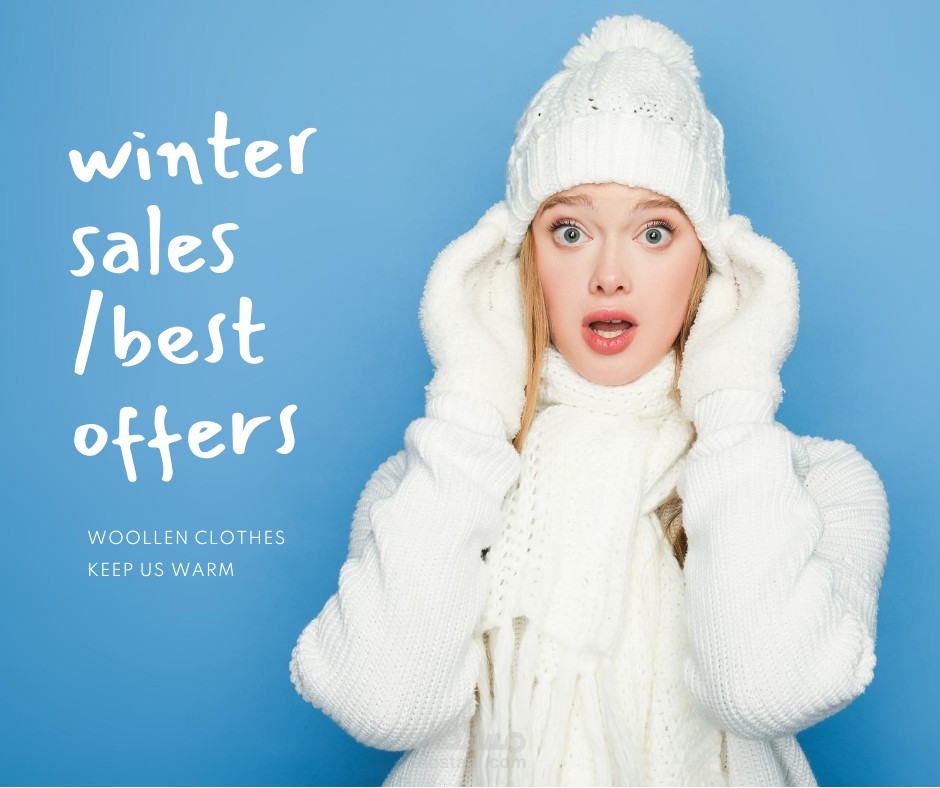 Facebook poster for winter sales /بوستر لعروض الشتاء