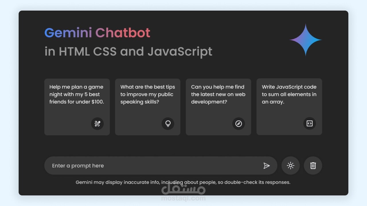 Build A Google Gemini Chatbot with HTML CSS and JavaScript