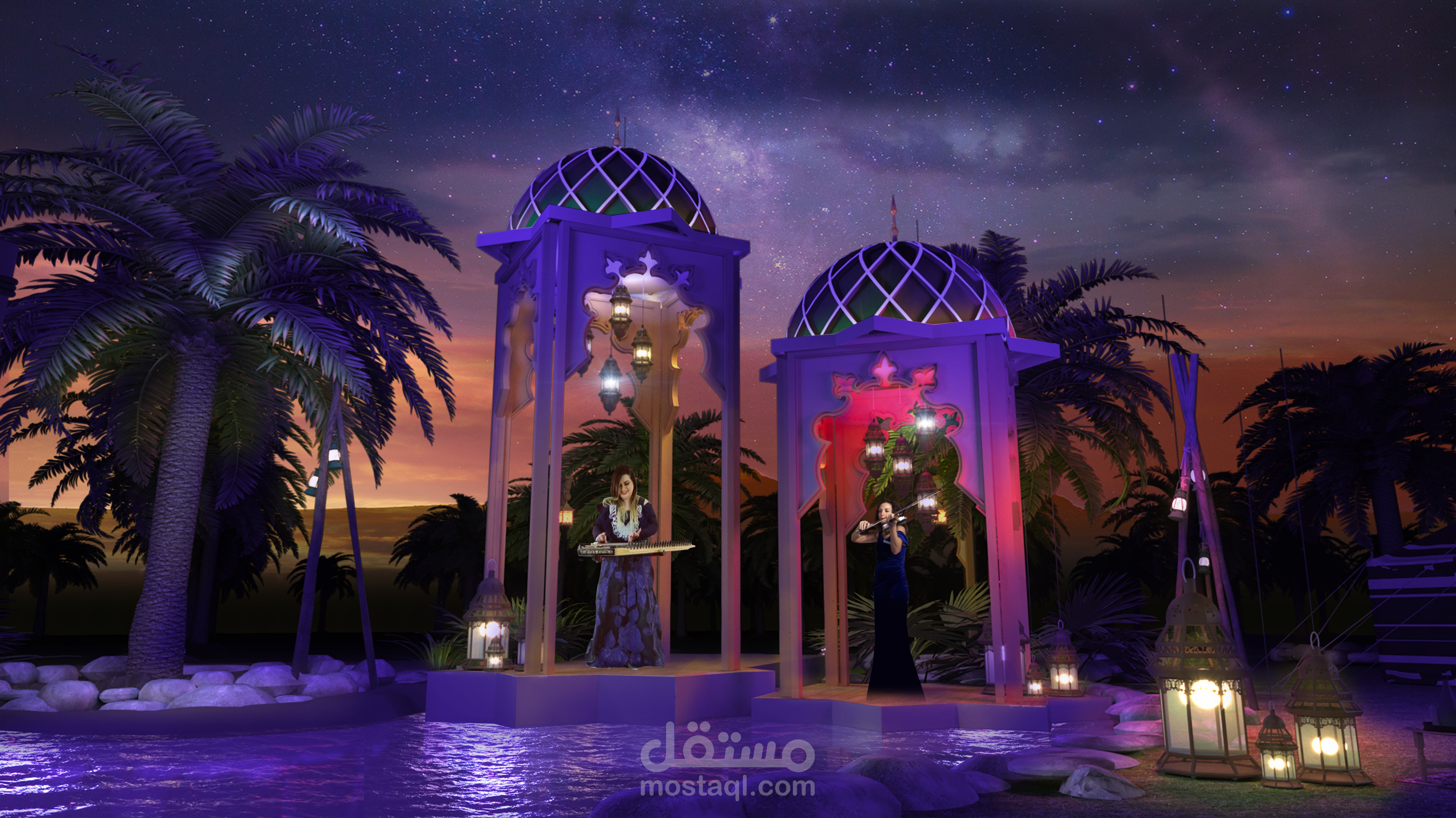 تصميم حفل عشاء gala dinner