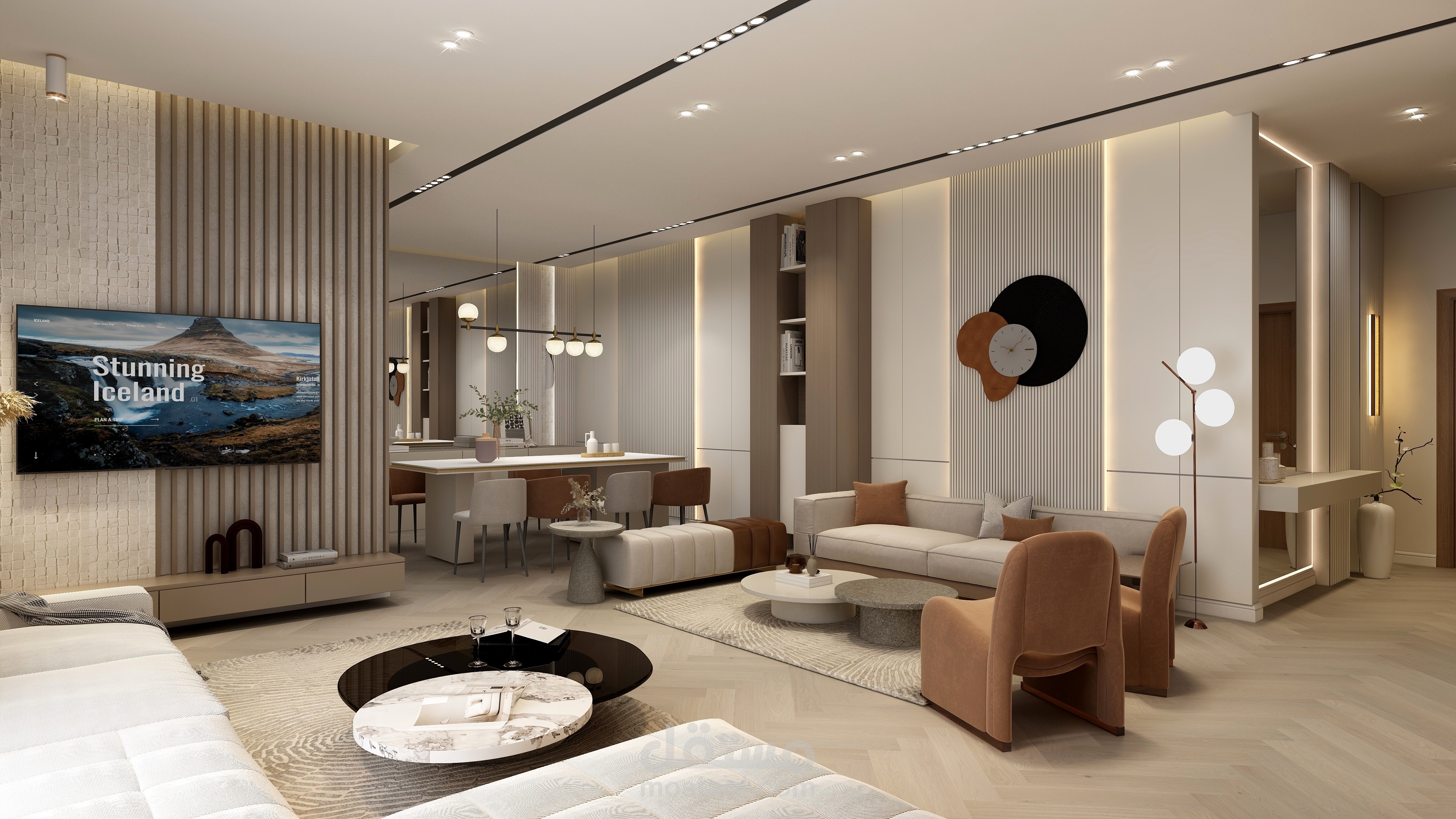 Comfort browns Apartment interior design