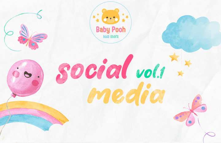 baby pooh designs social media