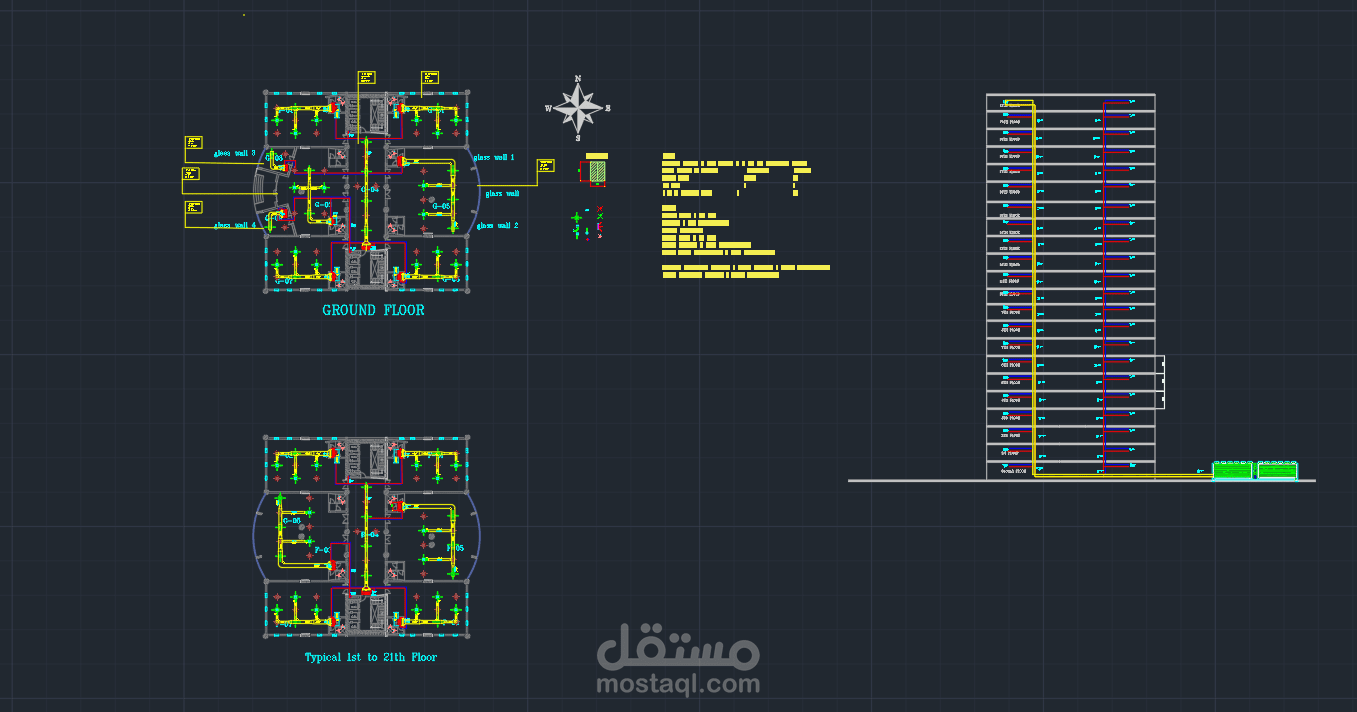 بعض التصاميم السابقة لانظمة التكيف DX ( HI WAAL , CELLING CONCELD . SPLIT) بالاضافة لل CHILLED WATER