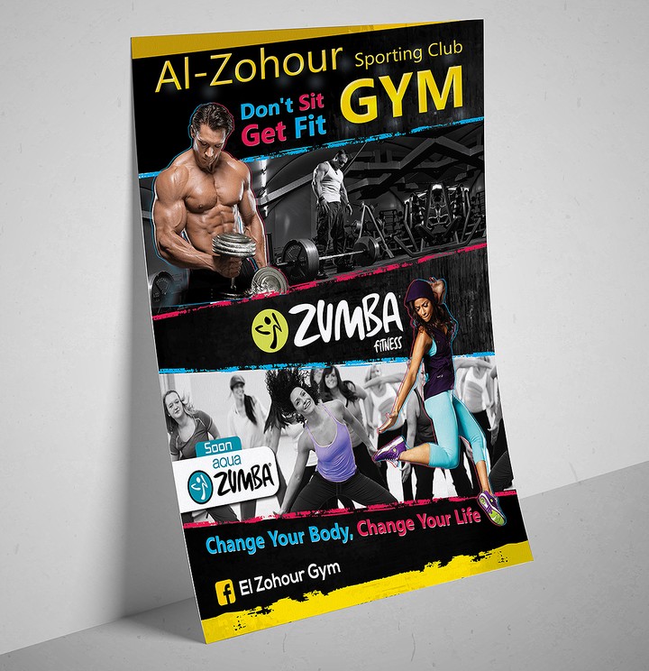 Al-Zohour Sporting Club Gym Flyer A5