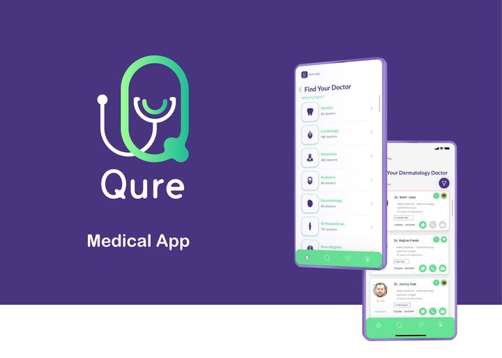 Qure Medical App Logo & Branding