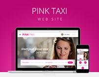 Pink Taxi website UI design