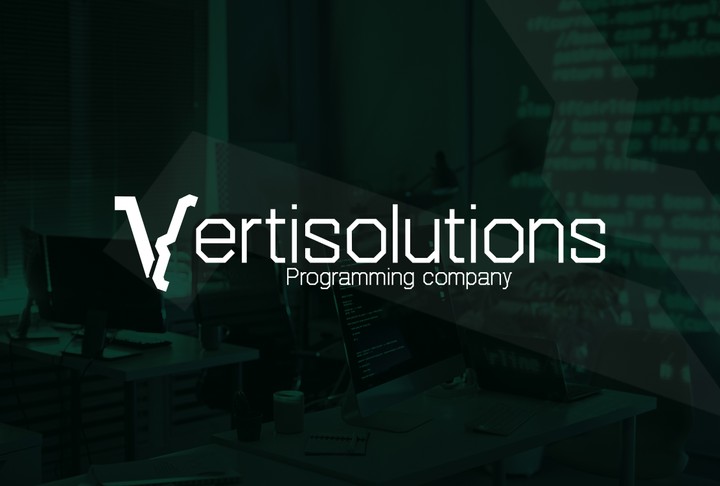 تصميم شعار وهوية بصرية لشركة برمجة "vertisolutions"