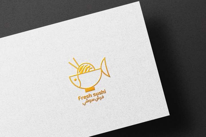 تصميم شعار لمطعم فرش سوشي