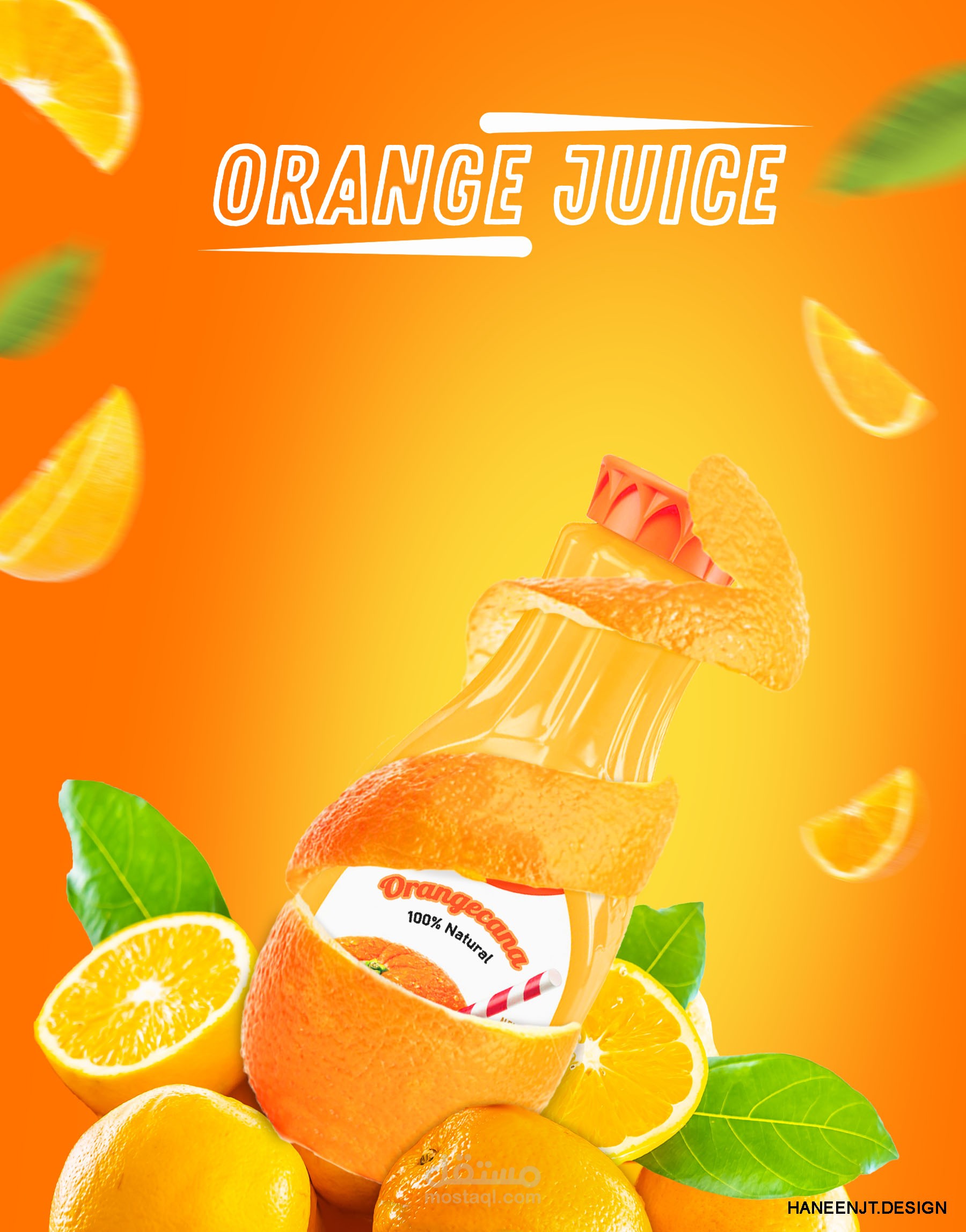 Social media design for orange juice