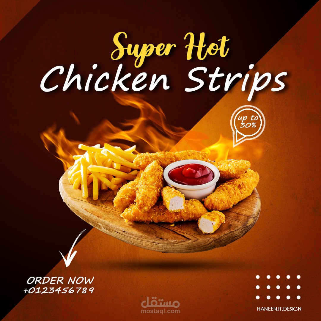 Social media design for Chicken Strips