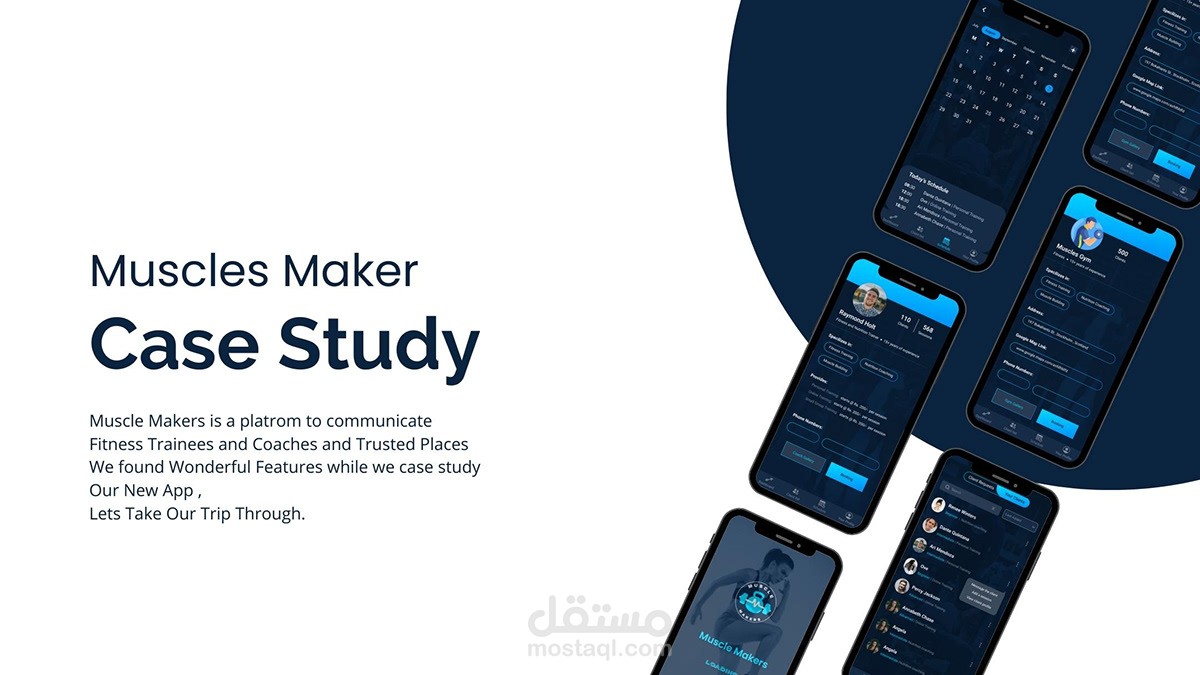 Muscles Maker IOS App UI&UX Process + Dashboards | مستقل