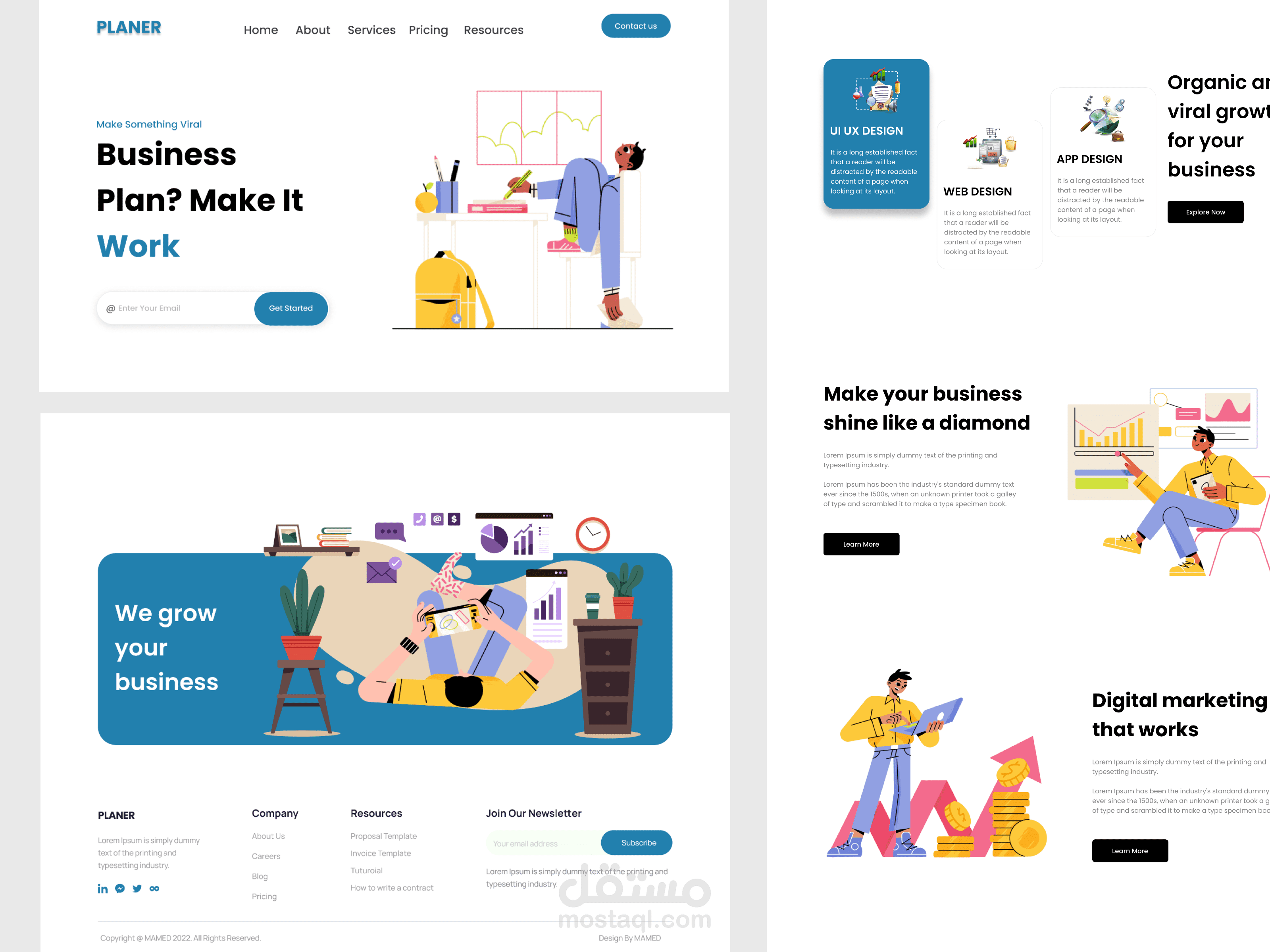 landing page for marketing agency