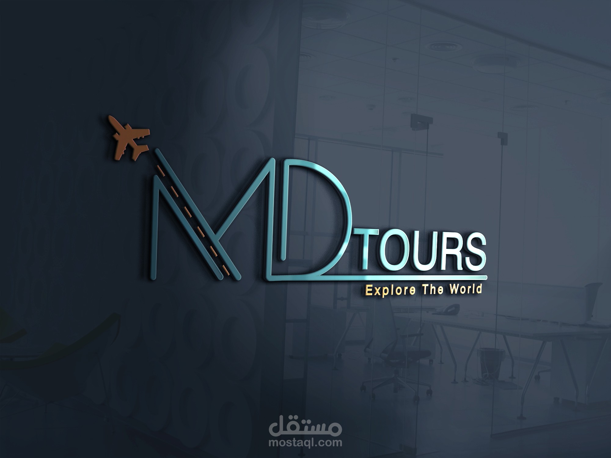 تصميم هوية بصرية كاملة  لشركة سياحية (MD Tours)