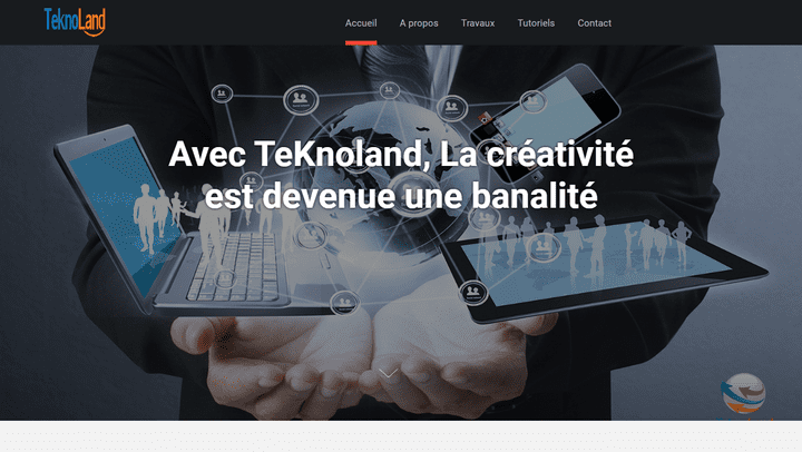 TeKnoland - موقع تعريفي لشركة برمجة