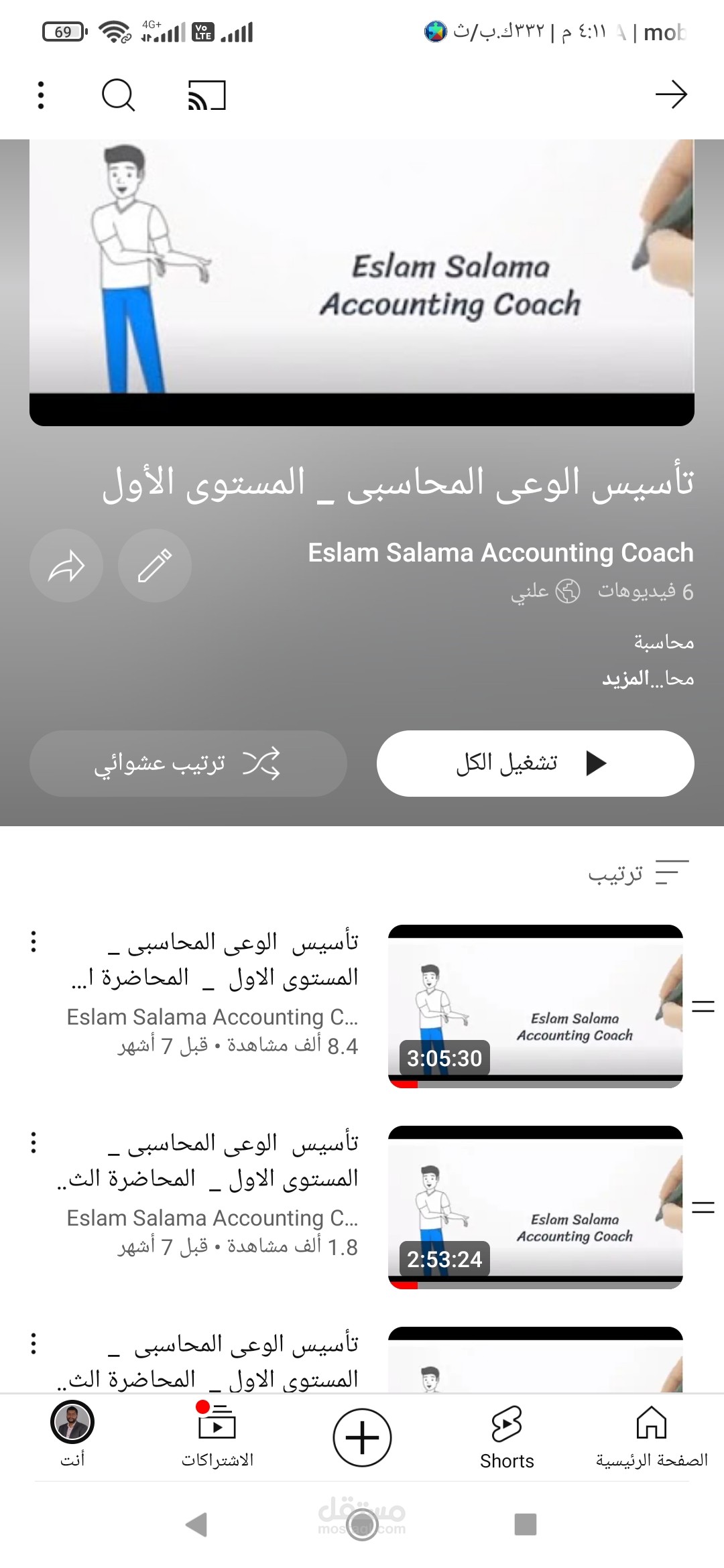 تاسيس الوعى المحاسبى