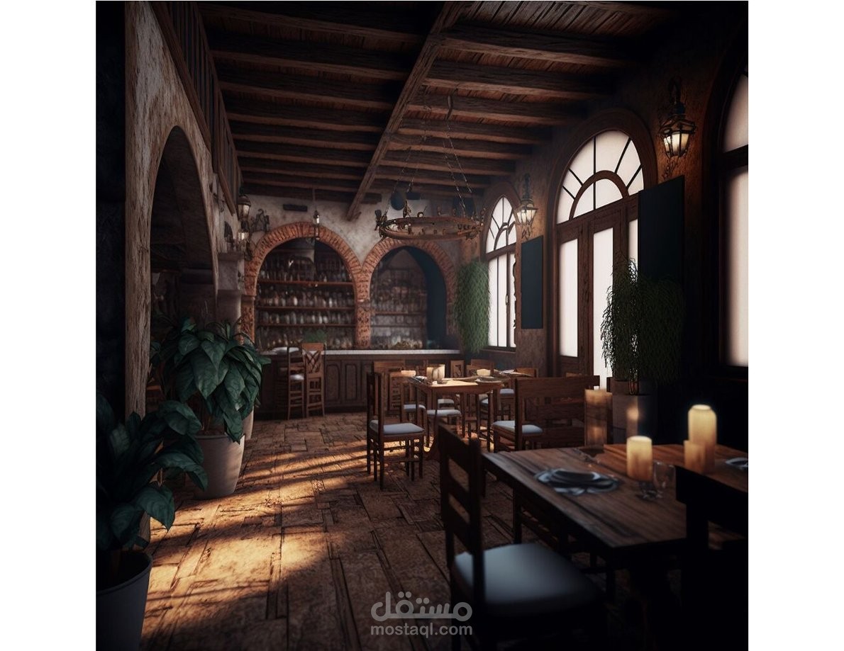 Oriental Restaurant , تصميم لمطعم كلاسيكي