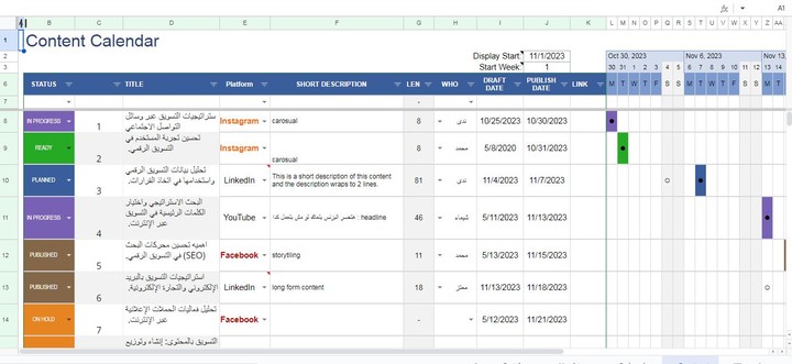 خطه محتوي لمنصه كليك يور فيوتشر