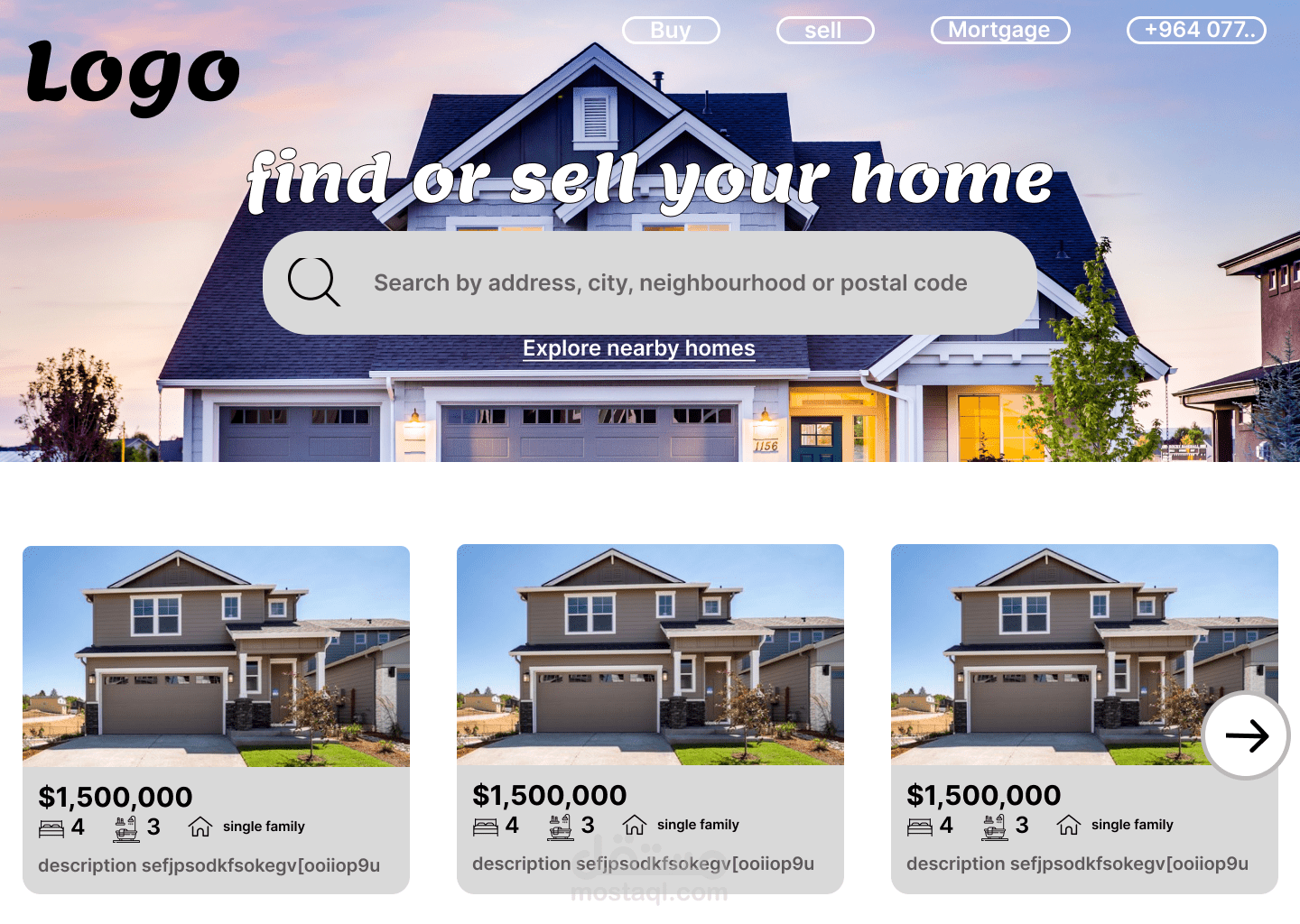 web site for buy and sell real state